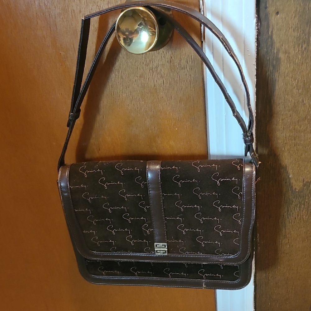 Givenchy Vintage Brown Suede Handbag